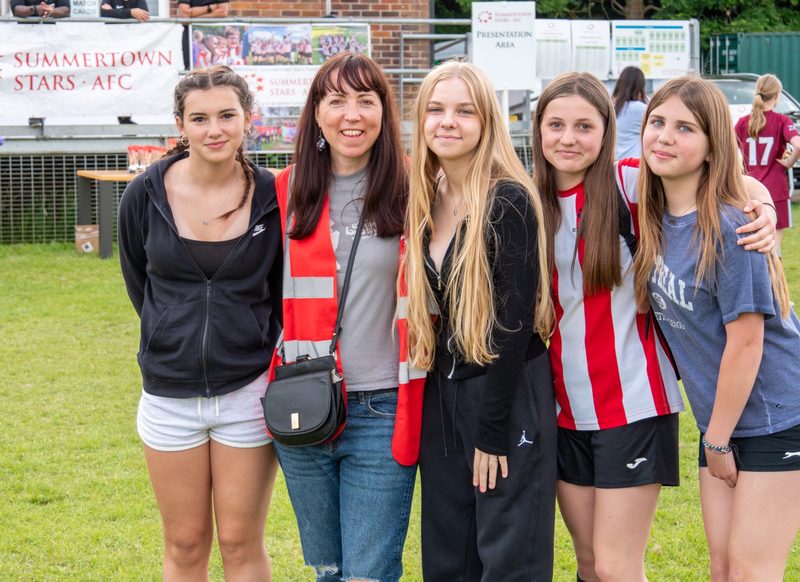 Girls football at the tournament